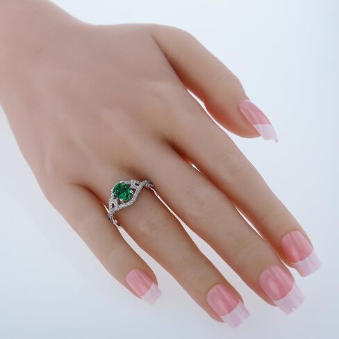 PEORA 925 Sterling Silver Lace Ring for Women Various Gemstones Oval Shape Sizes 5 to 9 in Saudi Arabia
