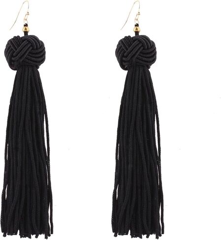 Layered Tassel Earrings Bohemian Tiered Tassel Druzy Stud Dangle Earrings for Women Girls in Saudi Arabia