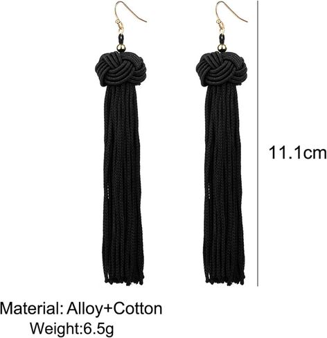 Layered Tassel Earrings Bohemian Tiered Tassel Druzy Stud Dangle Earrings for Women Girls in Saudi Arabia