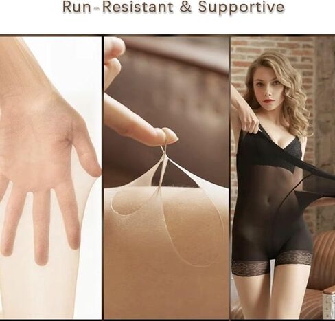 huablo]Control Top Tights Pantyhose، جوارب طويلة شفافة للنساء، جوارب طويلة، سراويل السلامة الجوارب 7P-AQKu-01 in Kuwait