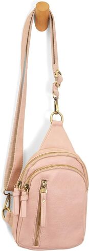 Joy Susan Skyler Sling Bag: Vegan Leather, Zippered Closure, Brass Plated Hardware in Kuwait