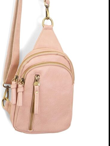 Joy Susan Skyler Sling Bag: Vegan Leather, Zippered Closure, Brass Plated Hardware in Kuwait