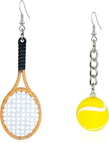 CWVHQ Tennis Racket Earrings Tennis Dangle Earrings Sport Jewelry Gifts for Women Girl Tennis Lover in Saudi Arabia