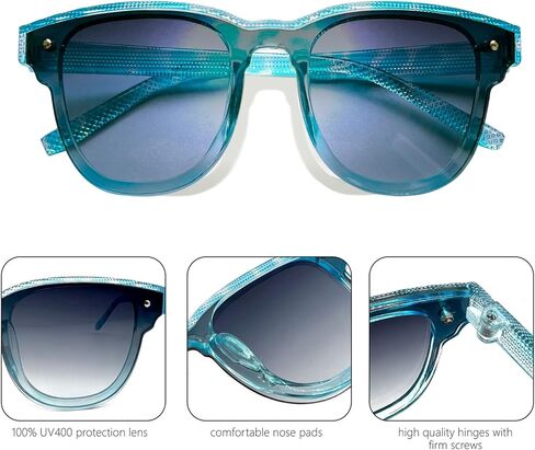 XINBO LOOK 3-pairs Kids Sunglasses, for Kids Age 3-10, Toddler Sunglasses Boys Girls Anti-UV Protection., Blue/Gray/Red, Small in Kuwait