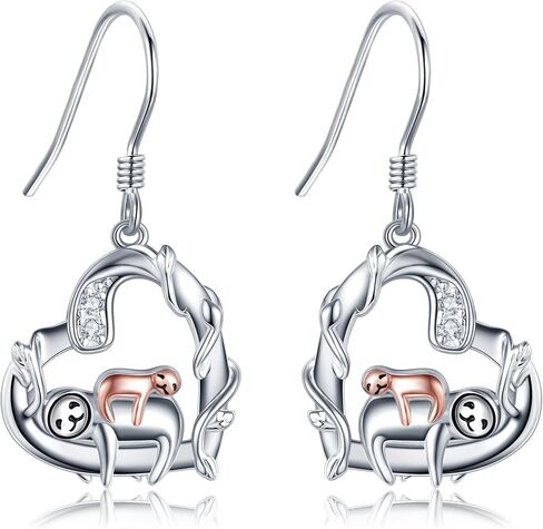 Hummingbird Black Cat Panda Cow Sloth Flamingo Mermaid Tail Butterfly 925 Sterling Silver Dangle Drop Earrings Cute Animal Jewelry Gifts for Women Girls in Kuwait