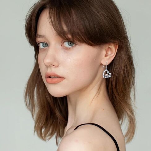 Hummingbird Black Cat Panda Cow Sloth Flamingo Mermaid Tail Butterfly 925 Sterling Silver Dangle Drop Earrings Cute Animal Jewelry Gifts for Women Girls in Kuwait