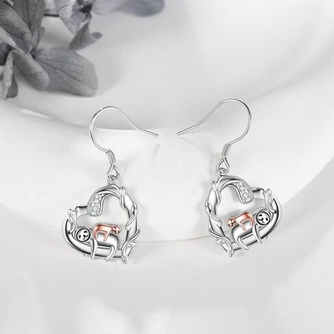 Hummingbird Black Cat Panda Cow Sloth Flamingo Mermaid Tail Butterfly 925 Sterling Silver Dangle Drop Earrings Cute Animal Jewelry Gifts for Women Girls in Kuwait