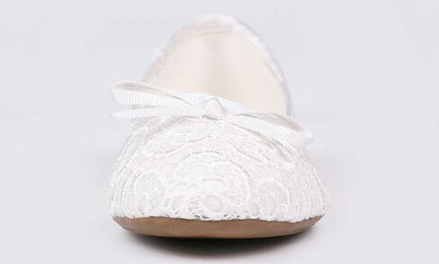 FEVERSOLE Round Toe Lace Ballet Crochet Flats Women's Comfy Breathable Shoes in Saudi Arabia