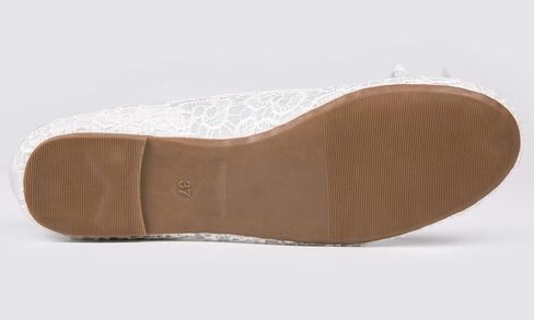 FEVERSOLE Round Toe Lace Ballet Crochet Flats Women's Comfy Breathable Shoes in Saudi Arabia