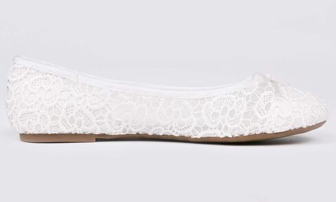 FEVERSOLE Round Toe Lace Ballet Crochet Flats Women's Comfy Breathable Shoes in Saudi Arabia
