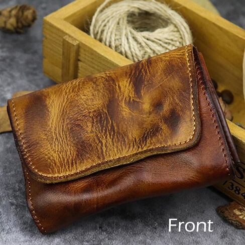 محفظة جلد للعملات المعدنية من ريفيني، منظم للعملات المعدنية، حامل تغيير، حافظة بطاقات جلدية للرجال والنساء، بني، نمط كلاسيكي كلاسيكي, بني, نمط كلاسيكي كلاسيكي in Kuwait