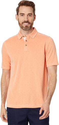Johnston & Murphy Mens Vintage Slub Polo in Saudi Arabia