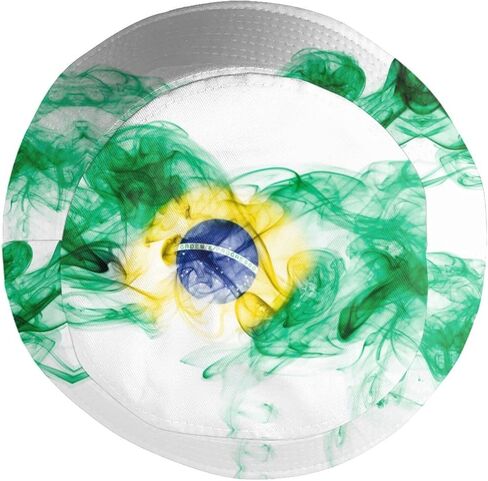 Funny Brazil Brazilian Flag Bucket Hat Packable Fishing Sun Cap Summer Fisherman Hats for Women Men in Saudi Arabia