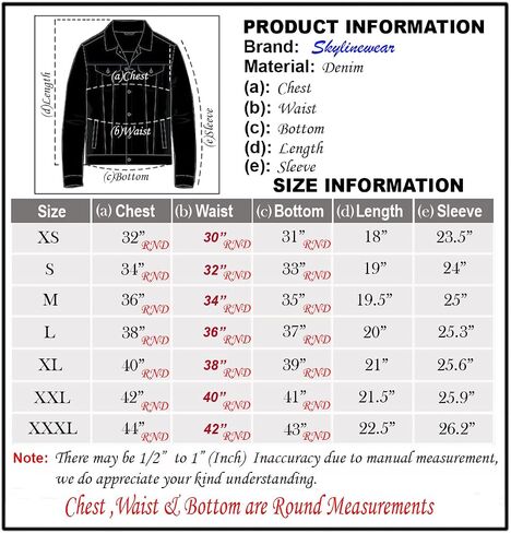 SKYLINEWEARS Women Denim Jacket Long Sleeve Button Down Soft Denim Ladies Blue Jean Jacket in Saudi Arabia