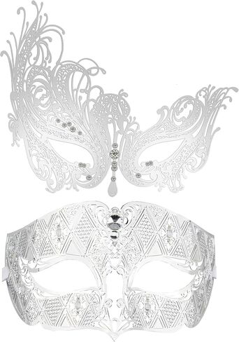 Thmyo 2 Pack Couple's Masquerade Mask Venetian Carnival Mardi Gras Ball Mask in Saudi Arabia