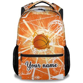 COOPASIA Basketball Backpack for Girls Boys, 16 Inch Basketball Theme Bookbag with Adjustable Straps, Durable, Lightweight