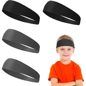 4 Pcs Football Sports Fan Headband Basketball Hair Bands Baseball Gear Gym Workout Sweatbands Running Yoga Athletic Bandana