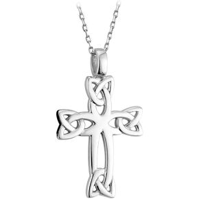 Celtic Cross Sterling Silver Trinity Knots Pick Chain Length