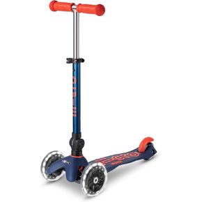 Micro Kickboard - Mini Deluxe Foldable LED Scooter, 3-Wheeled, Lean-to-Steer, Swiss-Designed Micro Scooter with LED Light-Up Wheels, for Kids Ages 2-5