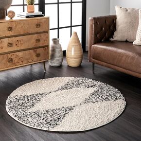 nuLOOM Bria Moroccan Shag Tasseled Area Rug- Geometric, Bedroom, Living Room, Nursery, Plush, Soft, 1.2-inches Thick