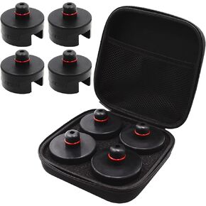 Jack Pad for Tesla Model 3/Y/S/X, 4 Packs Rubber Floor Lifting Jack Pad Pucks Jack Lift Pad Adapter Tool Chassis for Tesla Vehicles with a Storage Case