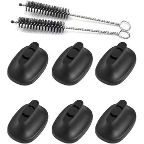 Replacement Accessories Designed for Mini and Plus, 6*Mouthpiece Compatible with P-mini&plus [6+2] Brush for cleaning (Black)