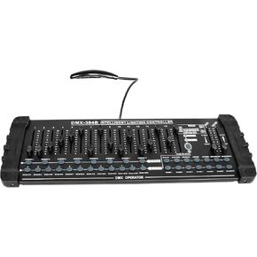 DMX512 DJ Controller 384CH DMX Cotroller Use for Program Editing of Bar Club Live Lights Show Support 30 Banks 8 Scenes 24 Fixtures Stage Lighting Console