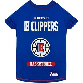 Pets First Cute Dog T-Shirt, X-Small - NBA Los Angeles Clippers Dog & Cat Shirt with Basketbal Team Logo. A Comfortable & Fashionable Yet Durable Pet Outfit, Blue (LAC-4014-XS)