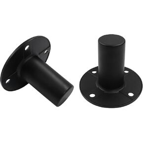 2Pcs Black Speaker Stand Top Hat,107x 85mm Sturdy Metal Pole Mount for Tripod Speaker Stand (4.21 x3.34 Inch)