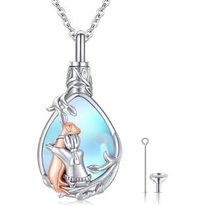 Sunflower Urn Necklace for Ashes Cremation Jewelry 925 Sterling Silver Sunflower Pendant Memorial Keepsake Pendant Necklace for Men Women