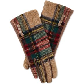 Hadley Wren Women's Fourchette Button Gloves, Leopard Teal, One Size