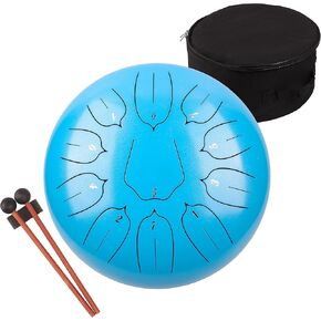 Steel Tongue Drum - Percussion Instrument -Handpan Drum with Bag, Music Book, Mallets, Finger Picks
