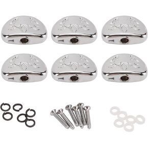Guitar Tuner Head 6Pcs, Exquisite Metal Guitar Tuning Pegs Buttons Replacement Guitar Accessory