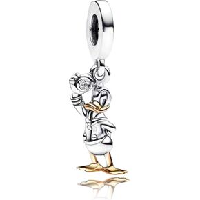 RMMY S925 Sterling Silver Charm for Bracelet Necklace Silver 100Th Winnie Charm Dangle for Women Girl Gifts