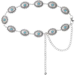 WELROG Metal Waist Chain Belt for Women - Pearls Gold Silver Chain Belts for Dresses Jeans