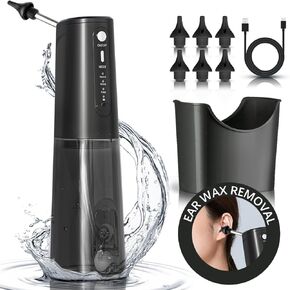MIORIT Water Powered Ear Cleaner Ear Wax Removal Kit Waterproof USB Rechargeable Safe & Effective Jet