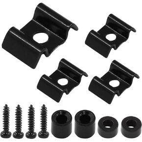 4 Pcs Metal Guitar String Trees - Guitar String Trees Guides Retainer with Mounting Screws - Black
