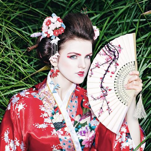 2 Pieces Folding Fans Handheld Fans Bamboo Fans with Tassel Women's Hollowed Bamboo Hand Holding Fans for Wall Decoration, Gifts (Blue Peach Blossom and Purple Cherry Pattern) in Saudi Arabia