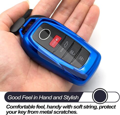 متوافق مع Toyota Land Cruiser Sienna Venza RAV4 Prime Mirai Silver TPU Key Fob غطاء حافظة جهاز التحكم عن بعد حامي الجلد ملحقات أكمام الدخول بدون مفتاح in Kuwait