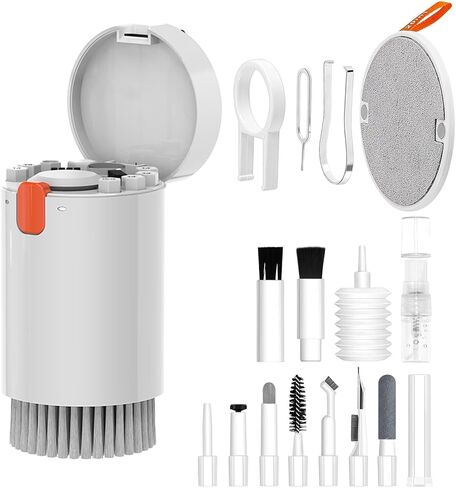 21 in 1 multi-tool kit, keyboard cleaning kit, electronics cleaning kit, laptop screen keyboard cleaning kit with electric brush, with typc charging cable, suitable for mobile phones, tablets, compute in Saudi Arabia