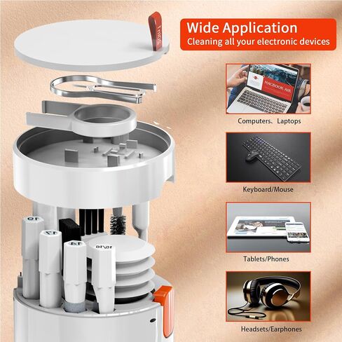21 in 1 multi-tool kit, keyboard cleaning kit, electronics cleaning kit, laptop screen keyboard cleaning kit with electric brush, with typc charging cable, suitable for mobile phones, tablets, compute in Saudi Arabia