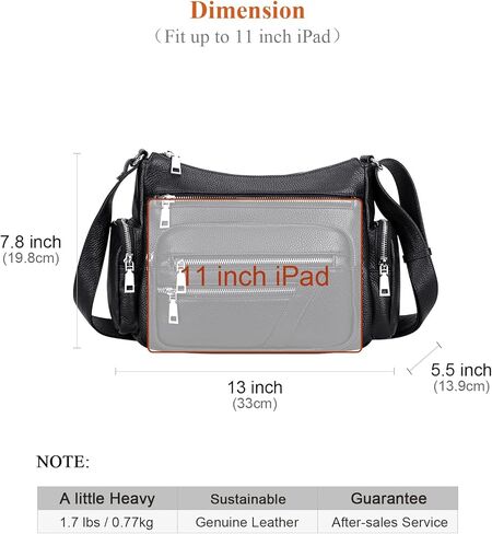 محفظة كروس من الجلد الطبيعي للنساء من Over Earth مع جيوب متعددة in Kuwait