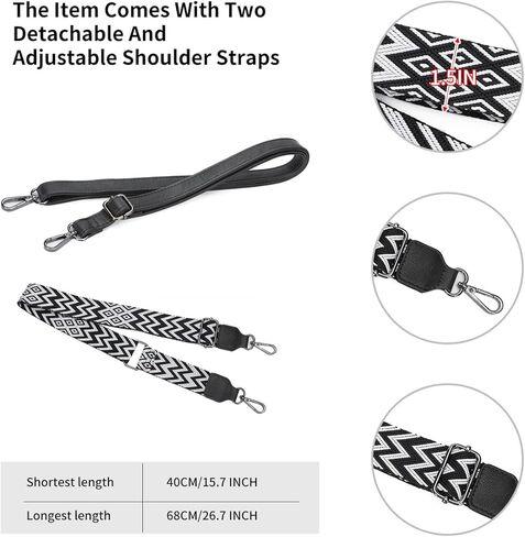 KL928 Crossbody Purses for Women Shoulder Bags with 2 Straps,Black in Kuwait