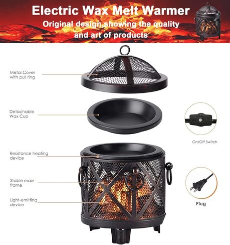 Dicimi Wax melt Warmer,Wax Warmer for Scented Wax,Candle Wax Warmer,Wax melt Warmer for Scented Wax,Oil Burner,scentsy Wax Warmer,Electric Wax Warmer, Spa and Aromatherapy Ideal Gifts(Copper Coi) in Saudi Arabia