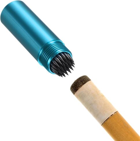 Snooker Billiard Pool Cue Tip Tool - Aluminum Alloy Cue Stick Repair Tool with Keychain in Kuwait