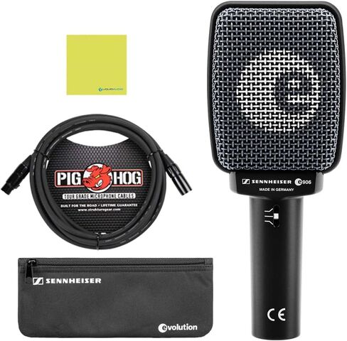 السائل الصوت Sennheiser E 906 Supercardioid الديناميكي أداة ميكروفون حزمة ث/خنزير خنزير PHM10 8 مللي متر Mic كابل تلميع القماش in Saudi Arabia
