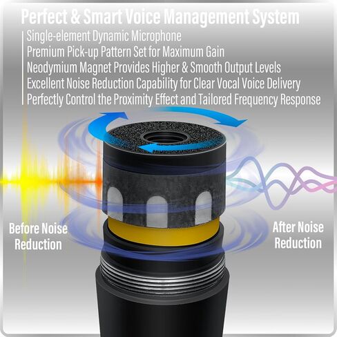 KSM 58 Gold Handle Cardioid Dynamic Vocal Microphone with 10 FT XLR Cable and Stand Shining for Singing, Broadcasting, YouTube, Live Streaming, Recording in Saudi Arabia