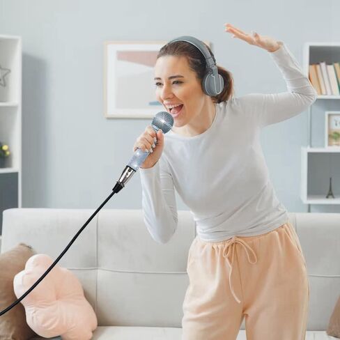 KSM 58 Gold Handle Cardioid Dynamic Vocal Microphone with 10 FT XLR Cable and Stand Shining for Singing, Broadcasting, YouTube, Live Streaming, Recording in Saudi Arabia
