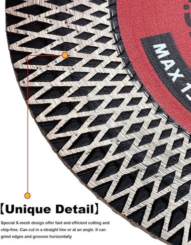 Solidure 4.5" Tile Saw Blade,Grinding Tile Blade for Cutting and Grinding Porcelain Tile Granite Marble in Kuwait