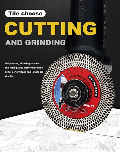 Solidure 4.5" Tile Saw Blade,Grinding Tile Blade for Cutting and Grinding Porcelain Tile Granite Marble in Kuwait